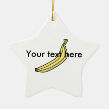 Yellow country banana christmas ornament