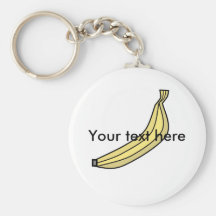 Yellow country banana key chains