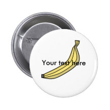 Yellow country banana pinback buttons