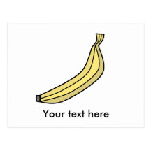 Yellow country banana post card