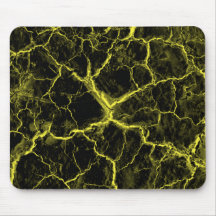 Yellow Cracks on Black Mouse Pad
