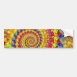 Yellow Crazy Fractal Bumper Stickers