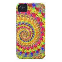 Yellow Crazy Fractal Case-Mate iPhone 4 Case