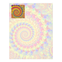 Yellow Crazy Fractal Letterhead Template