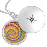 Yellow Crazy Fractal Lockets
