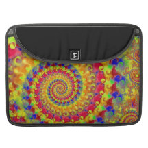 Yellow Crazy Fractal MacBook Pro Sleeve
