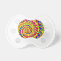 Yellow Crazy Fractal Pacifiers