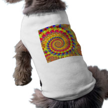 Yellow Crazy Fractal Pet Shirt