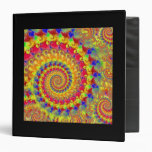 Yellow Crazy Fractal Vinyl Binder