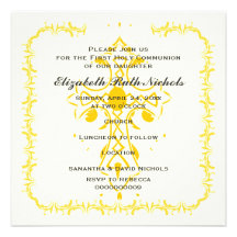 Yellow Cross First Communion Confirmation Announcements
