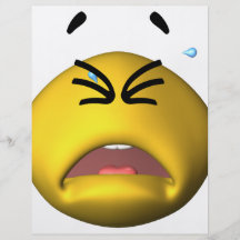 Yellow Crying Smiley Full Color Flyer