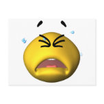 Yellow Crying Smiley postcards