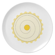 Yellow Cupcake. Iced cake. Plates