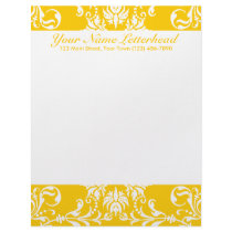 Yellow + Custom Colour Damask Pattern