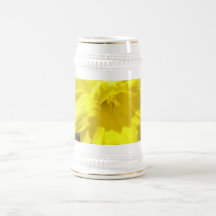 Yellow Daffodil Flowers Beer Stein Mug