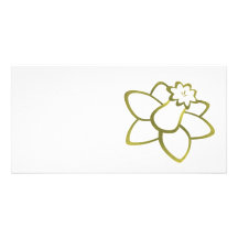 Yellow Daffodil Photo Card Template