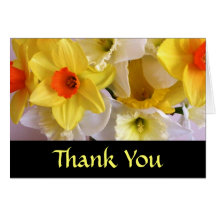 Yellow Daffodil Thank You Card