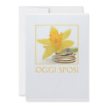 Yellow Daffodil wedding invitation italian