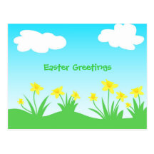 yellow daffodils - Postcard