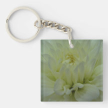 Yellow Dahlia Flower Acrylic Key Chains