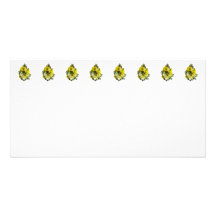 Yellow Daisies and White Mums Customized Photo Card