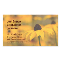 Yellow Daisies Customizable Template Business Cards