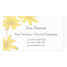Yellow Daisies Graduate Business Card