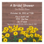 yellow daisy bridal shower invitations