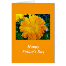 yellow daisy flower father's day card