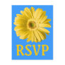 Yellow Daisy Flower RSVP Or Custom Post Card