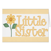 Yellow Daisy Little Sister Card