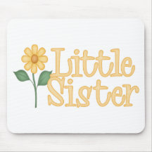 Yellow Daisy Little Sister Mouse Pad
