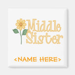 Yellow Daisy Middle Sister Magnet