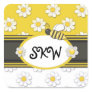 Yellow Daisy Monogram Sticker