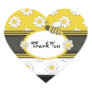 Yellow Daisy Thank You Heart Sticker