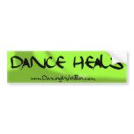 Yellow DANCE HEALS bumper sticker