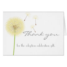 Yellow Dandelion Thank You Card