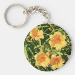 Yellow Daylily Flowers Keychain