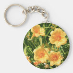 Yellow Daylily Flowers Keychain