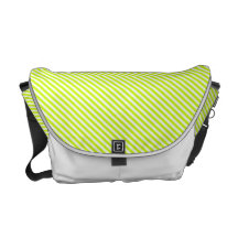 Yellow Diagonal Stripes Commuter Bag