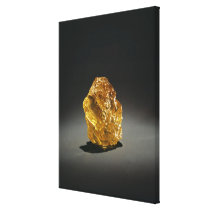 Yellow diamond in the rough canvas prints