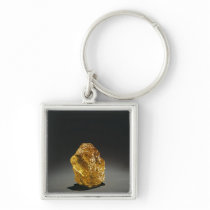 Yellow diamond in the rough keychains