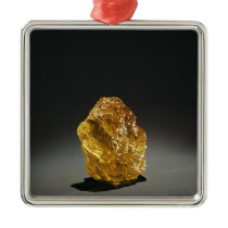 Yellow diamond in the rough ornaments