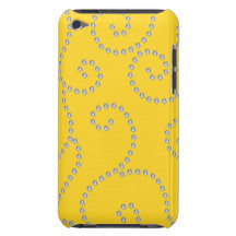 Yellow diamond swirls iPod touch cover
