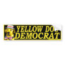 Yellow Dog Democrat Sign Bumper Sticker 