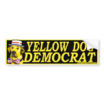 Yellow Dog Democrat Sign Bumper Sticker  bumper stickers