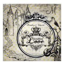Yellow Dots Unconditional Love Wedding Invite