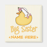 Yellow Duck Big Sister Fridge Magnet