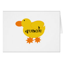 Yellow Duck Quack Tshirts and Gifts Cards