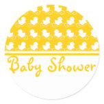 yellow ducky row baby shower seal sticker stickers